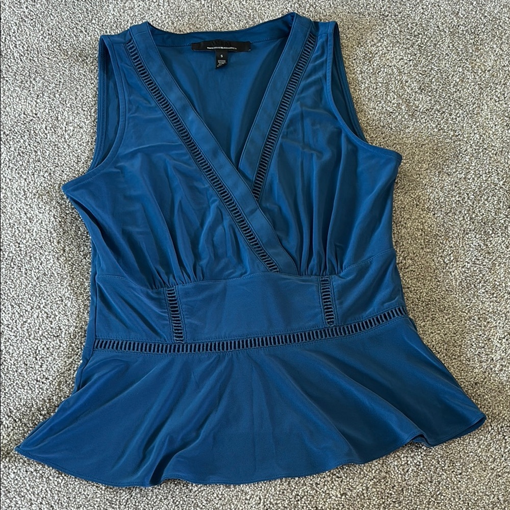 Elegant Blue Sleeveless Top